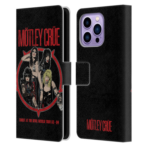 Motley Crue Tours SATD Leather Book Wallet Case Cover For Apple iPhone 14 Pro Max