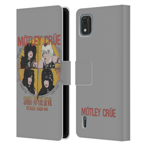 Motley Crue Tours SATD Vintage Leather Book Wallet Case Cover For Nokia C2 2nd Edition