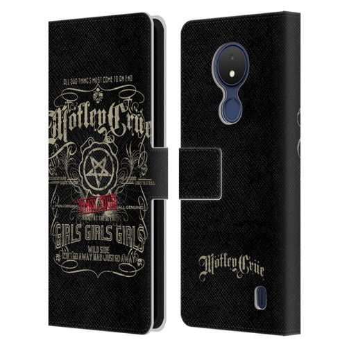 Motley Crue Tours Girls Girls Girls Leather Book Wallet Case Cover For Nokia C21
