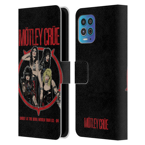 Motley Crue Tours SATD Leather Book Wallet Case Cover For Motorola Moto G100
