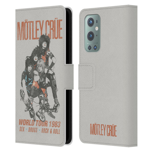 Motley Crue Tours Sex, Drugs and Rock & Roll Leather Book Wallet Case Cover For OnePlus 9