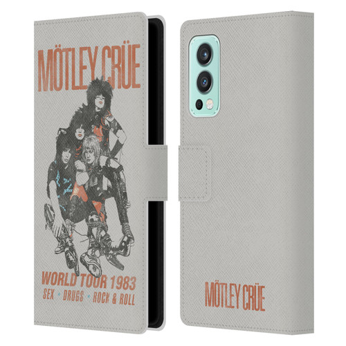 Motley Crue Tours Sex, Drugs and Rock & Roll Leather Book Wallet Case Cover For OnePlus Nord 2 5G