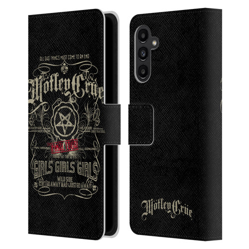 Motley Crue Tours Girls Girls Girls Leather Book Wallet Case Cover For Samsung Galaxy A13 5G (2021)