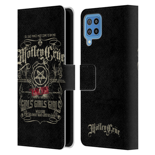 Motley Crue Tours Girls Girls Girls Leather Book Wallet Case Cover For Samsung Galaxy F22 (2021)