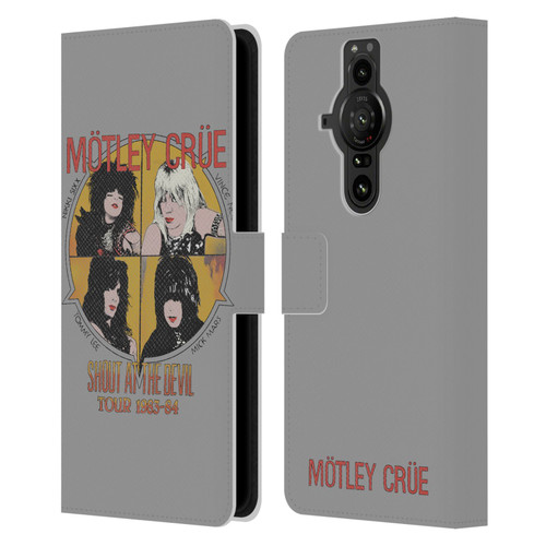 Motley Crue Tours SATD Vintage Leather Book Wallet Case Cover For Sony Xperia Pro-I