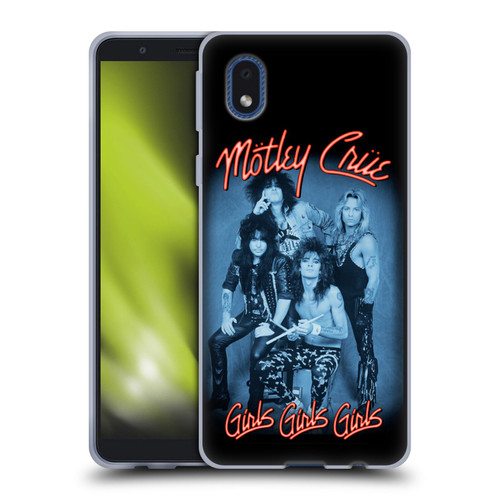Motley Crue Key Art Girls Neon Soft Gel Case for Samsung Galaxy A01 Core (2020)