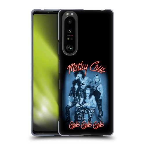 Motley Crue Key Art Girls Neon Soft Gel Case for Sony Xperia 1 III