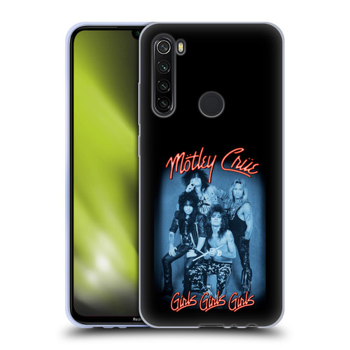 Motley Crue Key Art Girls Neon Soft Gel Case for Xiaomi Redmi Note 8T