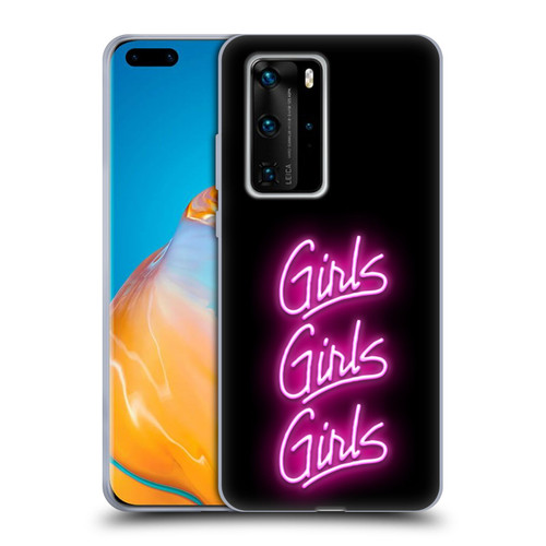 Motley Crue Logos Girls Neon Soft Gel Case for Huawei P40 Pro / P40 Pro Plus 5G