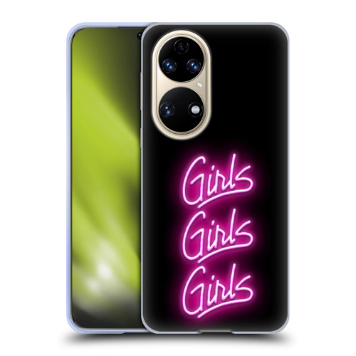 Motley Crue Logos Girls Neon Soft Gel Case for Huawei P50