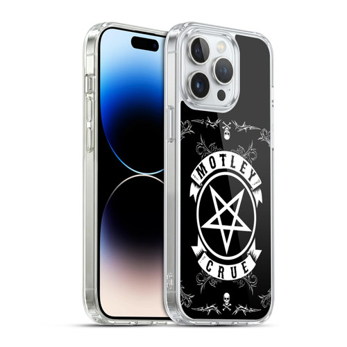 Motley Crue Logos Pentagram And Skull Soft Gel Case for Apple iPhone 14 Pro Max & MagSafe