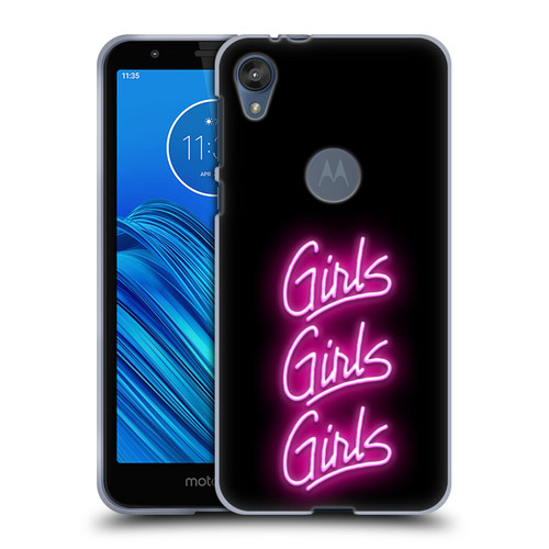 Motley Crue Logos Girls Neon Soft Gel Case for Motorola Moto E6