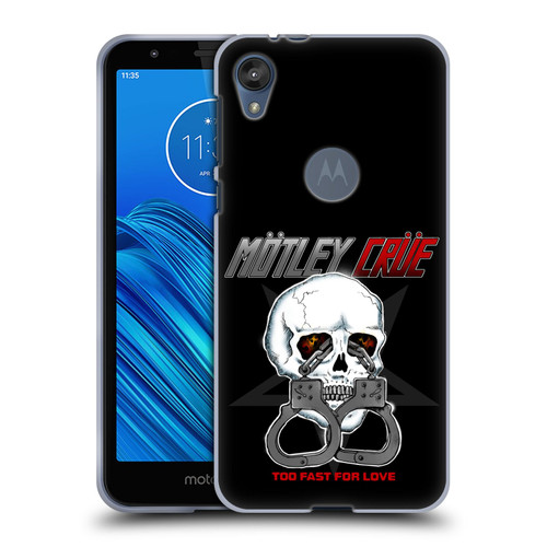 Motley Crue Logos Too Fast For Love Skull Soft Gel Case for Motorola Moto E6