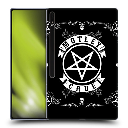 Motley Crue Logos Pentagram And Skull Soft Gel Case for Samsung Galaxy Tab S8 Ultra