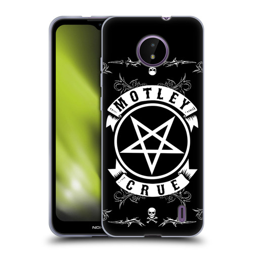 Motley Crue Logos Pentagram And Skull Soft Gel Case for Nokia C10 / C20