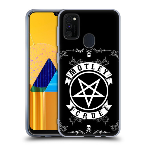 Motley Crue Logos Pentagram And Skull Soft Gel Case for Samsung Galaxy M30s (2019)/M21 (2020)
