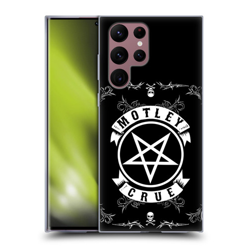 Motley Crue Logos Pentagram And Skull Soft Gel Case for Samsung Galaxy S22 Ultra 5G