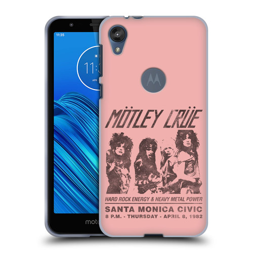 Motley Crue Tours Santa Monica Soft Gel Case for Motorola Moto E6