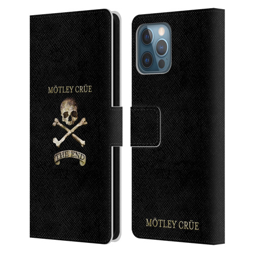 Motley Crue Logos The End Leather Book Wallet Case Cover For Apple iPhone 12 Pro Max