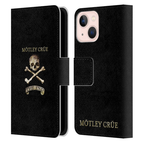 Motley Crue Logos The End Leather Book Wallet Case Cover For Apple iPhone 13 Mini