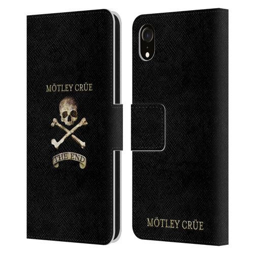 Motley Crue Logos The End Leather Book Wallet Case Cover For Apple iPhone XR