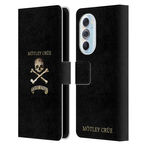 Motley Crue Logos The End Leather Book Wallet Case Cover For Motorola Edge X30