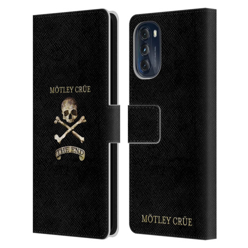 Motley Crue Logos The End Leather Book Wallet Case Cover For Motorola Moto G (2022)