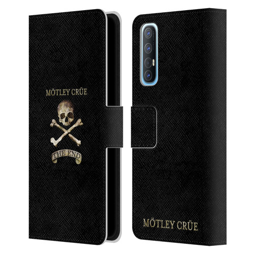 Motley Crue Logos The End Leather Book Wallet Case Cover For OPPO Find X2 Neo 5G