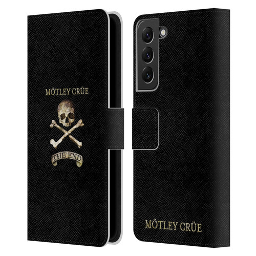 Motley Crue Logos The End Leather Book Wallet Case Cover For Samsung Galaxy S22+ 5G