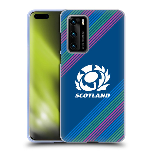 Scotland Rugby Graphics Stripes Soft Gel Case for Huawei P40 5G