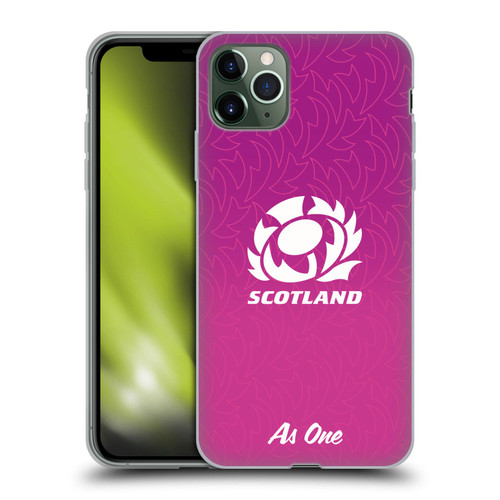 Scotland Rugby Graphics Gradient Pattern Soft Gel Case for Apple iPhone 11 Pro Max