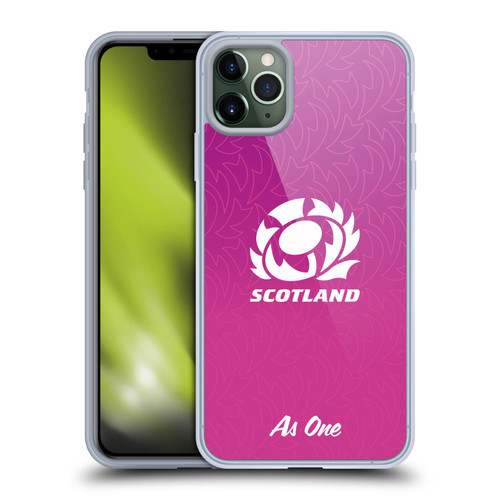 Scotland Rugby Graphics Gradient Pattern Soft Gel Case for Apple iPhone 11 Pro Max