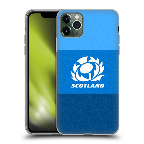 Scotland Rugby Graphics Stripes Pattern Soft Gel Case for Apple iPhone 11 Pro Max