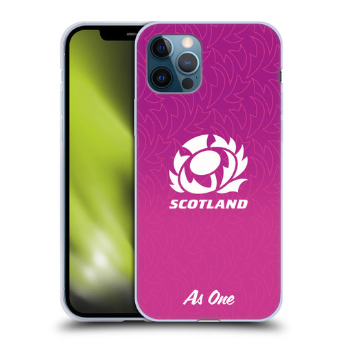 Scotland Rugby Graphics Gradient Pattern Soft Gel Case for Apple iPhone 12 / iPhone 12 Pro