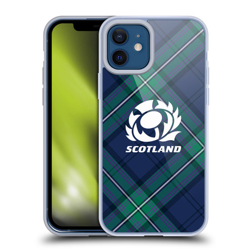 Scotland Rugby Graphics Tartan Oversized Soft Gel Case for Apple iPhone 12 / iPhone 12 Pro