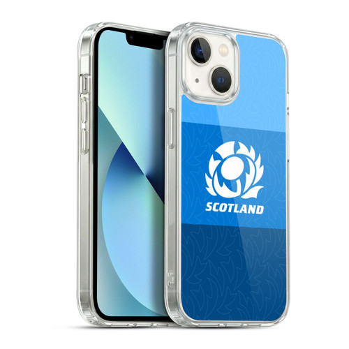 Scotland Rugby Graphics Stripes Pattern Soft Gel Case for Apple iPhone 13