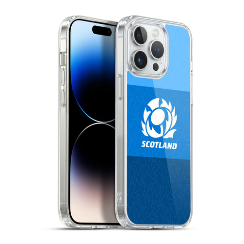 Scotland Rugby Graphics Stripes Pattern Soft Gel Case for Apple iPhone 13 Pro Max