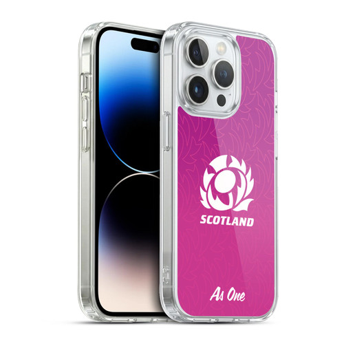 Scotland Rugby Graphics Gradient Pattern Soft Gel Case for Apple iPhone 13 Pro