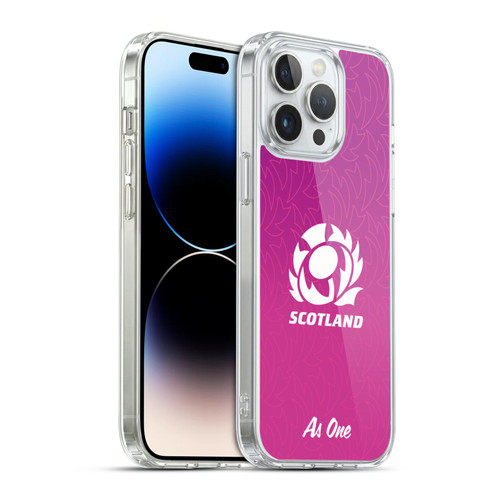 Scotland Rugby Graphics Gradient Pattern Soft Gel Case for Apple iPhone 14 Pro Max
