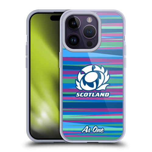 Scotland Rugby Graphics Training Pattern Soft Gel Case for Apple iPhone 14 Pro