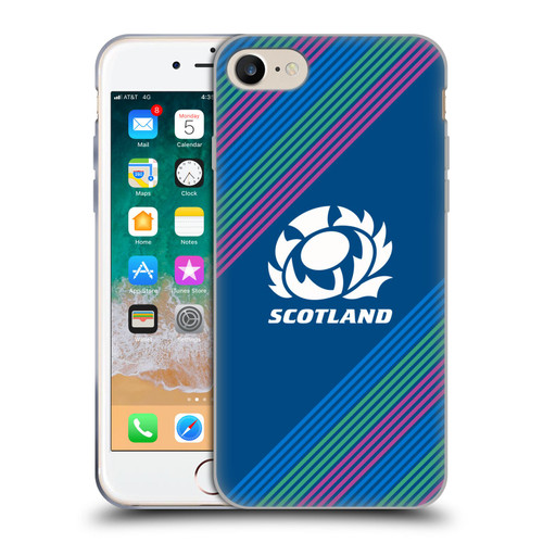 Scotland Rugby Graphics Stripes Soft Gel Case for Apple iPhone 7 / 8 / SE 2020 & 2022