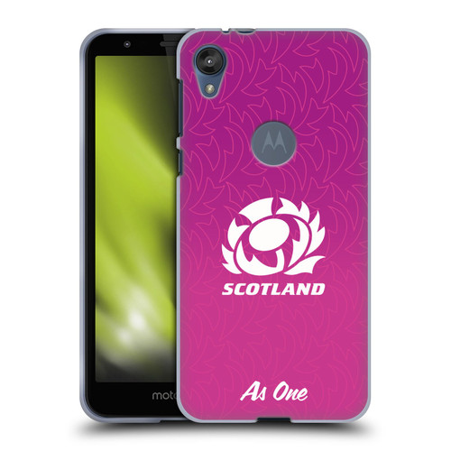 Scotland Rugby Graphics Gradient Pattern Soft Gel Case for Motorola Moto E6