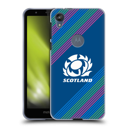 Scotland Rugby Graphics Stripes Soft Gel Case for Motorola Moto E6