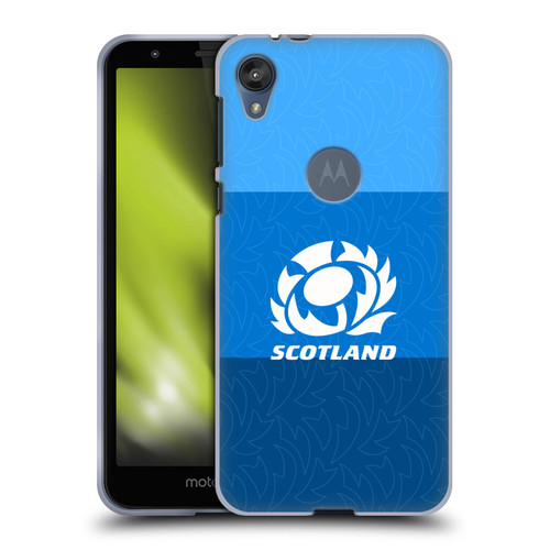 Scotland Rugby Graphics Stripes Pattern Soft Gel Case for Motorola Moto E6