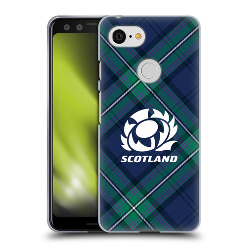 Scotland Rugby Graphics Tartan Oversized Soft Gel Case for Google Pixel 3