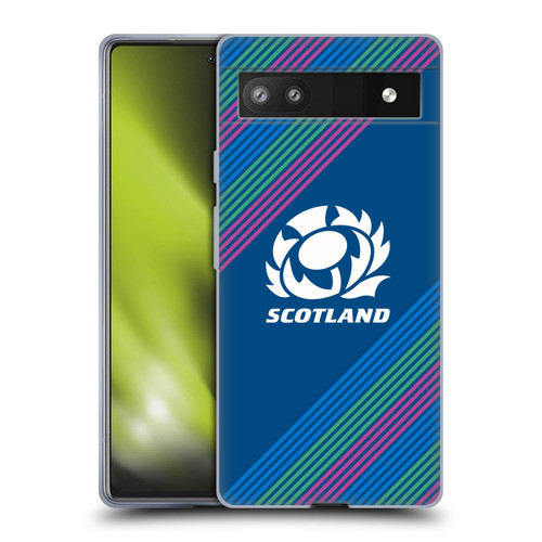Scotland Rugby Graphics Stripes Soft Gel Case for Google Pixel 6a