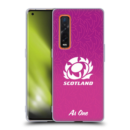 Scotland Rugby Graphics Gradient Pattern Soft Gel Case for OPPO Find X2 Pro 5G