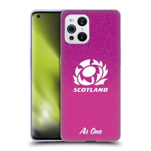 Scotland Rugby Graphics Gradient Pattern Soft Gel Case for OPPO Find X3 / Pro