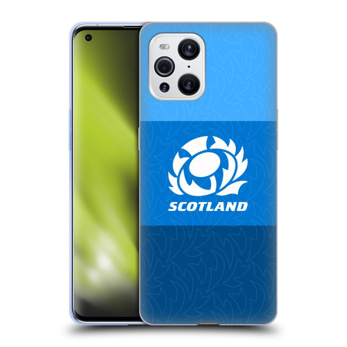Scotland Rugby Graphics Stripes Pattern Soft Gel Case for OPPO Find X3 / Pro