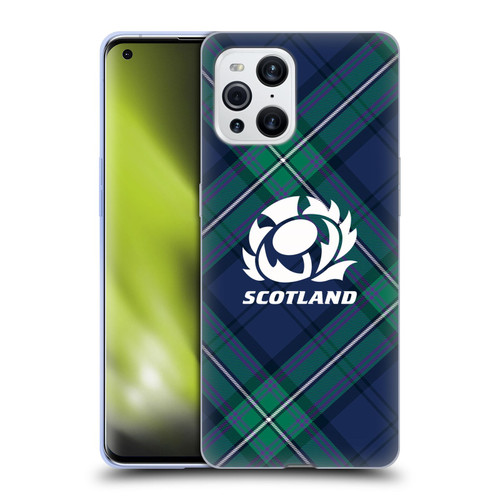 Scotland Rugby Graphics Tartan Oversized Soft Gel Case for OPPO Find X3 / Pro